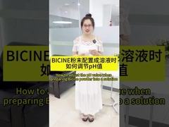 Hoe kan de pH-waarde worden aangepast wanneer BICINE-poeder in een bufferoplossing wordt geconfigureerd?